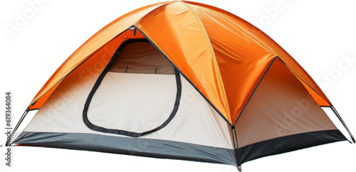 Tourist tent isolated on a white background.