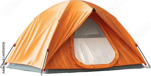 Tourist tent isolated on a white background.