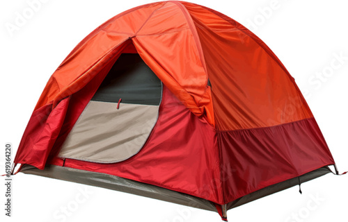 Tourist tent isolated on a white background.