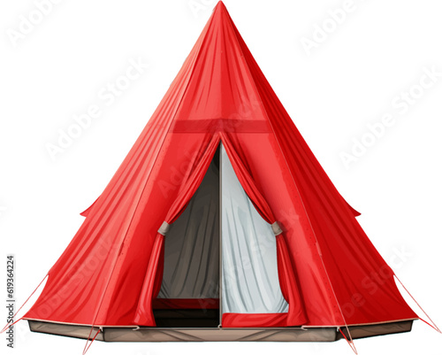 Tourist tent isolated on a white background.