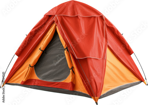Tourist tent isolated on a white background.