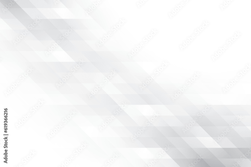 Abstract  white and gray color, modern design stripes background with geometric rectangle, rhombus shape. Vector illustration. - obrazy, fototapety, plakaty 
