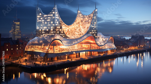 Elbphilharmonie concert hall in Hamburg, Germany 