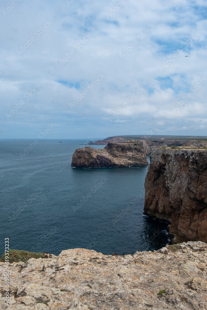 Views of the cliffs from the Cabo de San Vicente Lighthouse