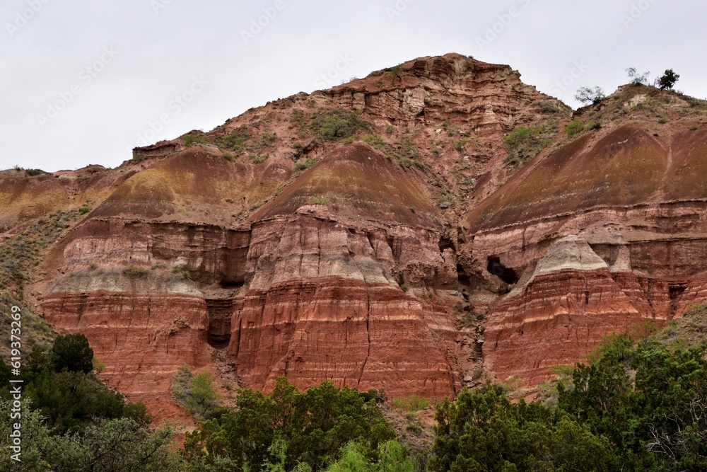 Picturesque view of Palo Duro Canyon State Park in Texas, USA