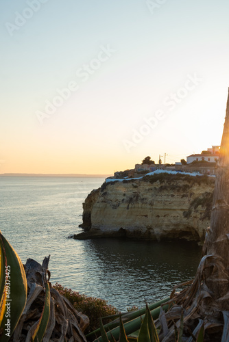 Sunset from the viewpoint of the Lady Encarnacion in Carvoeiro Algarve
