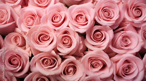 light pink roses  Generative Ai