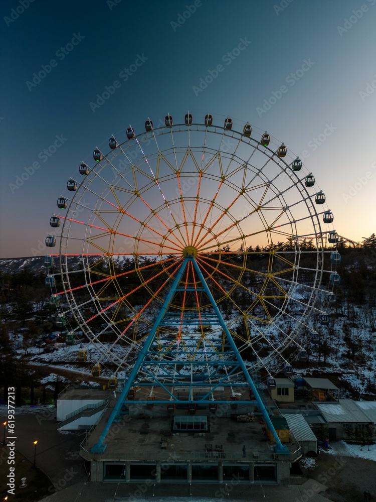 Ferris wheel at Mtatsminda Park in Tbilisi, Georgia