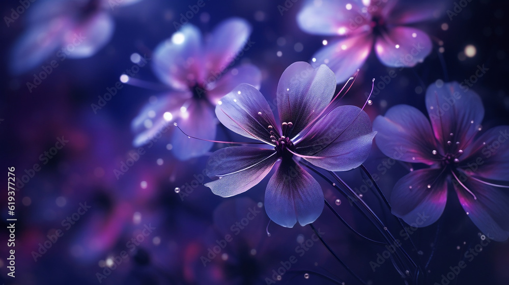 Purple Flower Closeup, Generative AI, Generative Ai Purple Flower Closeup, Generative AI, Generative Ai