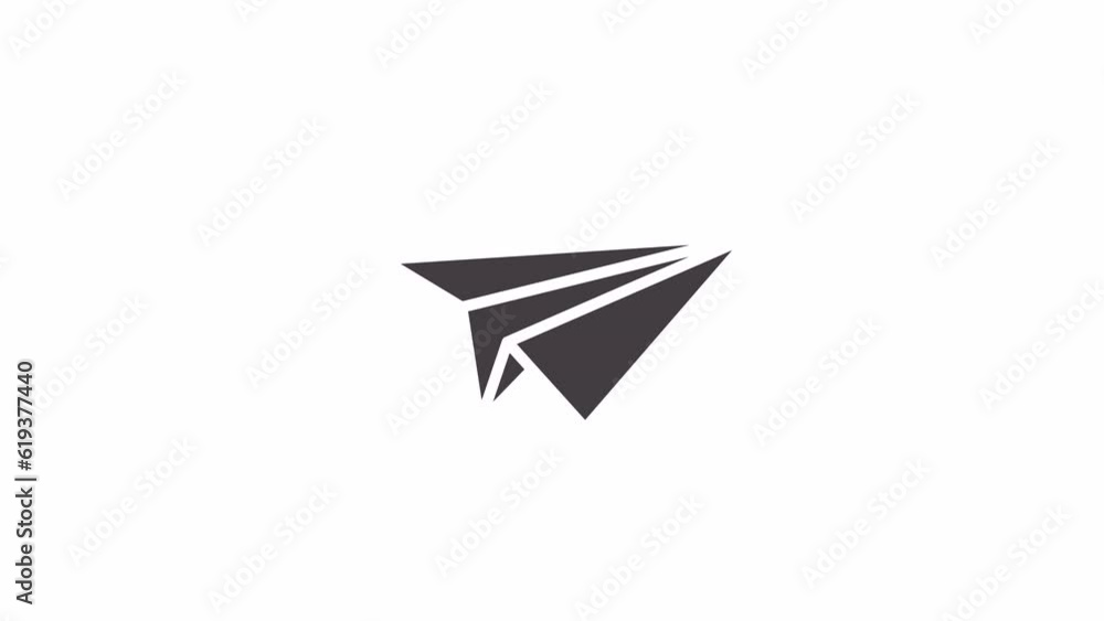 Paper plane flying on the sky. Vector icon animation. The background is entirely transparent. It can be used in the desired color background or on another video. Paper plane flying on the sky. Vector icon animation. The background is entirely transparent. It can be used in the desired color background or on another video.
