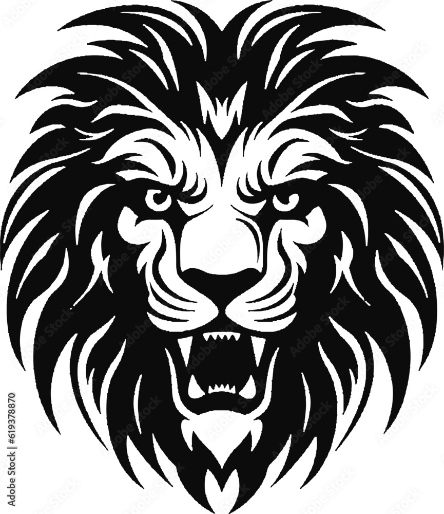 Illustration of a lion head style art. Illustration of a lion head style art.