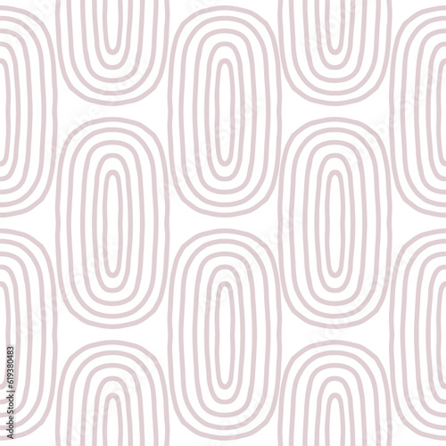 Simple and elegant seamless pattern with Zen Lines. Abstract seamless texture in retro style. Hand drawn ink lines background. Simple geometry