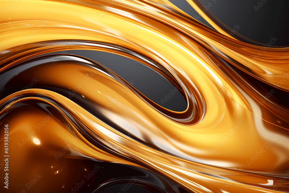Beauty in Motion, Light Shining on Golding Splash of Oil, Creating Smooth and Elegant Swirls, Ideal for Fuel and Luxury Concepts, generative ai. Beauty in Motion, Light Shining on Golding Splash of Oil, Creating Smooth and Elegant Swirls, Ideal for Fuel and Luxury Concepts, generative ai.