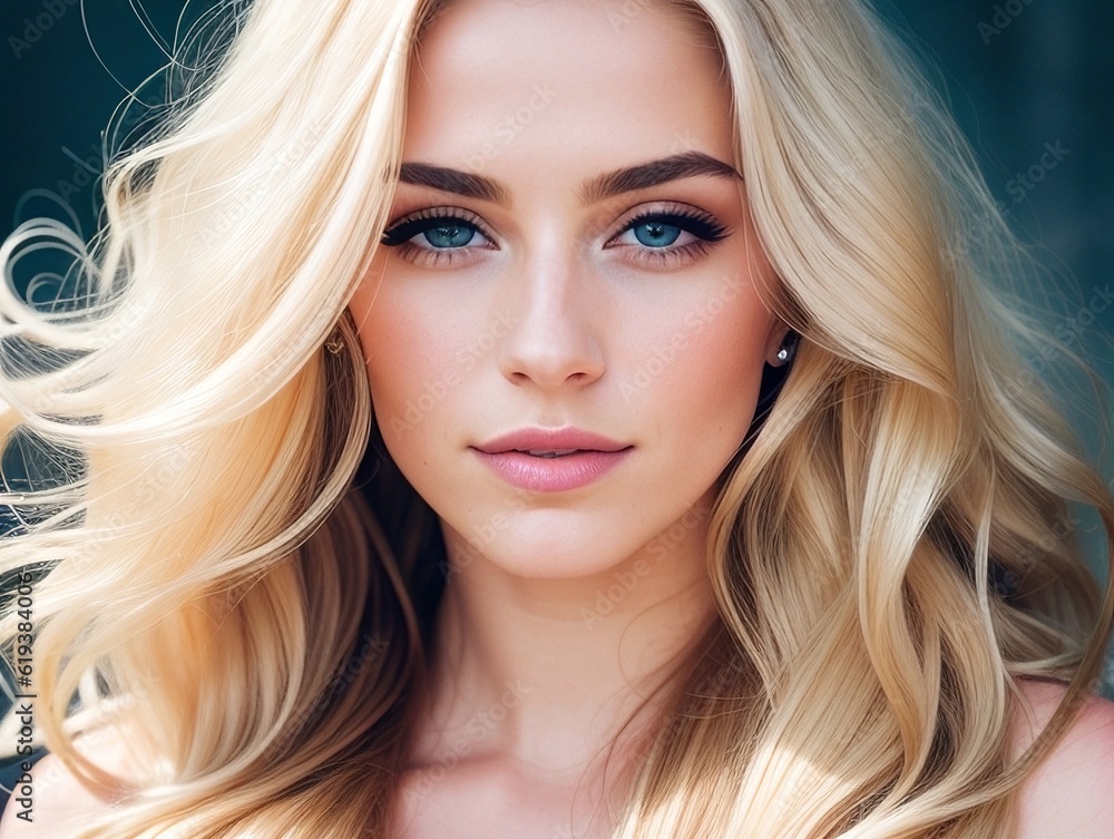 Woman with beautiful hair, generative AI Woman with beautiful hair, generative AI
