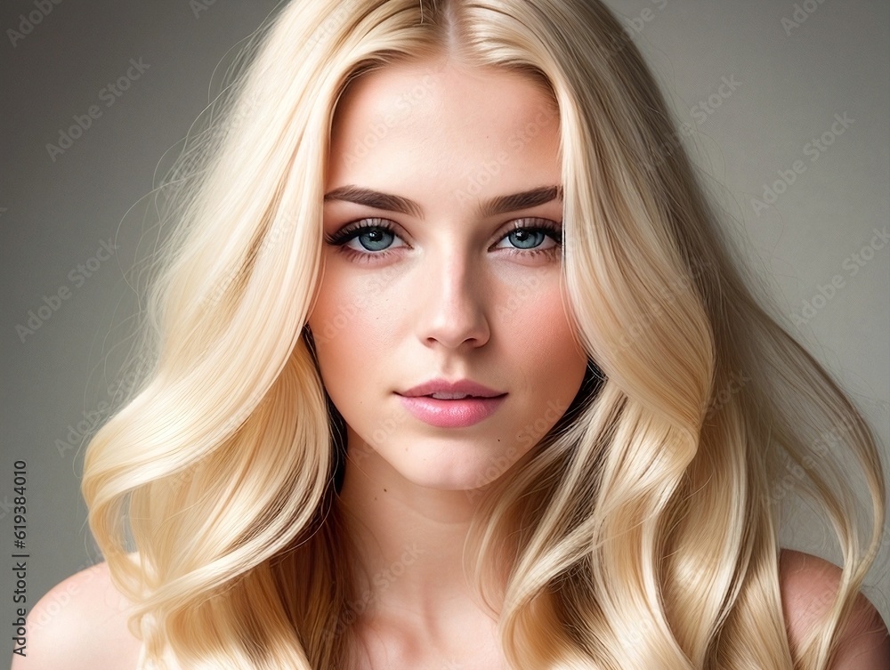 Woman with beautiful hair, generative AI Woman with beautiful hair, generative AI