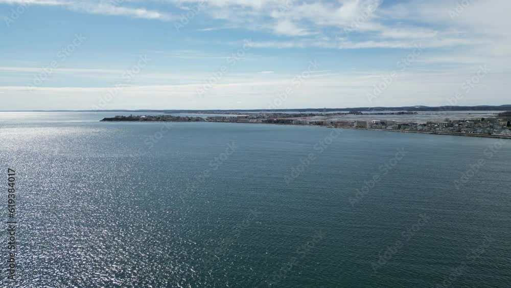 custom made wallpaper toronto digitalAerial video of the calm sea and buildings on the shore on a sunny day