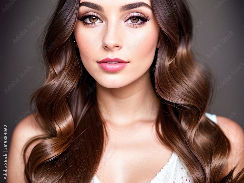 Woman with beautiful hair, generative AI Woman with beautiful hair, generative AI