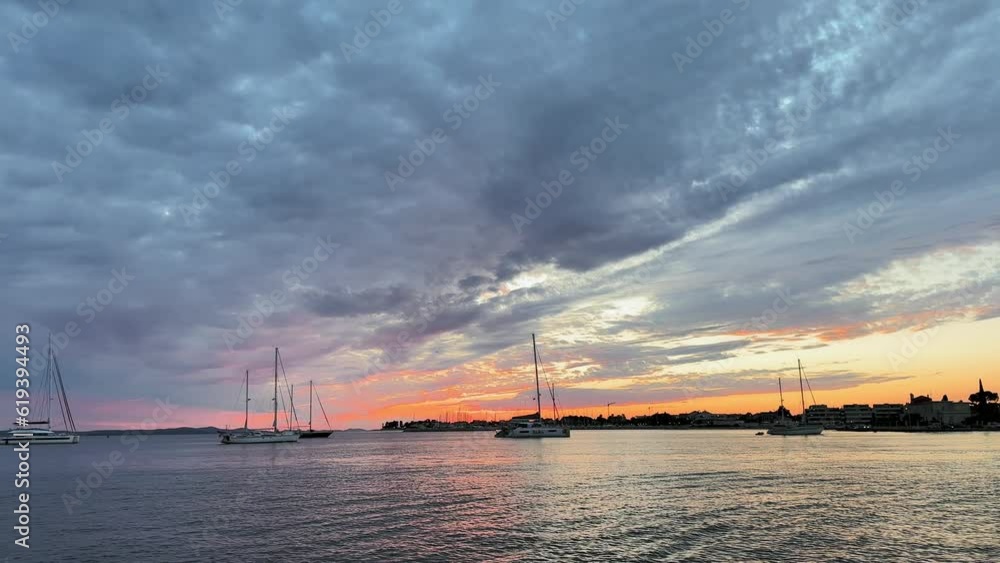 Sailing in Zadar with sunsets like these. Beautiful nature on the Adriatic Sailing in Zadar with sunsets like these. Beautiful nature on the Adriatic