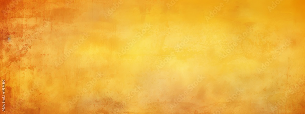 Abstract yellow watercolor painted paper texture background banner panorama (Generative Ai)