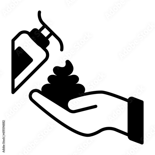 hand Sterilization soap concept, Disinfectants and Sterilants bottles vector icon design, Housekeeping symbol, Office caretaker sign, porter or cleanser equipment stock illustration