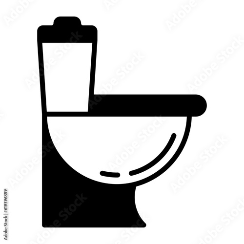 wall mounted  commode concept vector icon design, Housekeeping symbol, Office caretaker sign, porter or cleanser equipment stock illustration