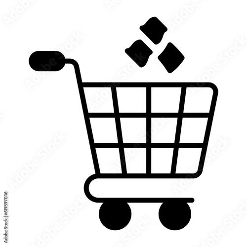 house keeping trolley concept, Cart to carry and organize cleaning supplies vector icon design, Housekeeping symbol, Office caretaker sign, porter or cleanser equipment stock illustration