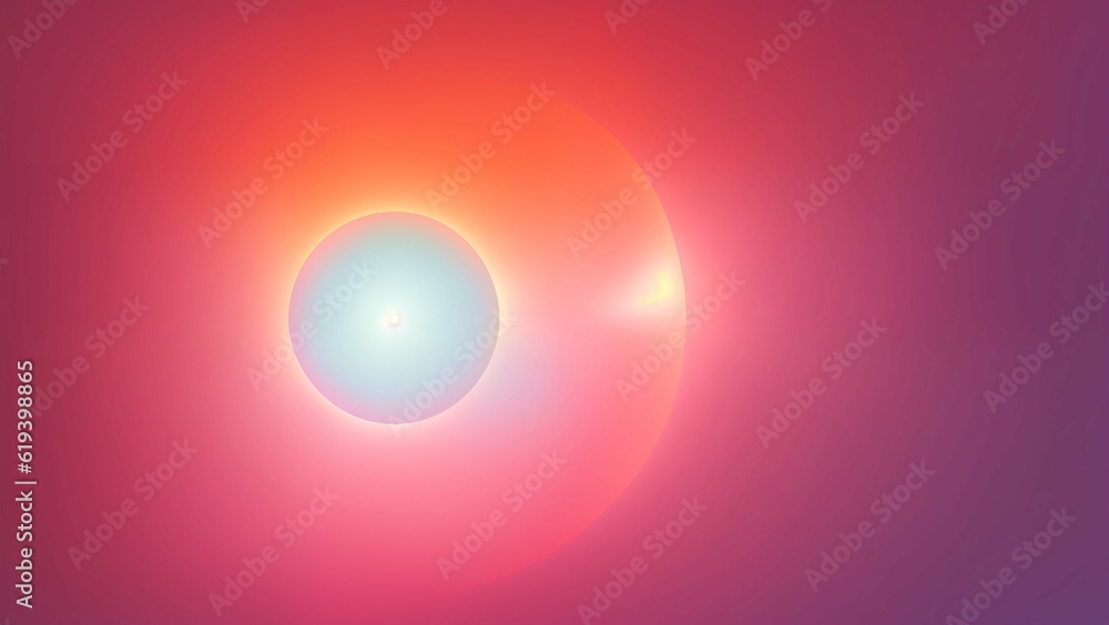Abstract red background with light rays and copy space. 