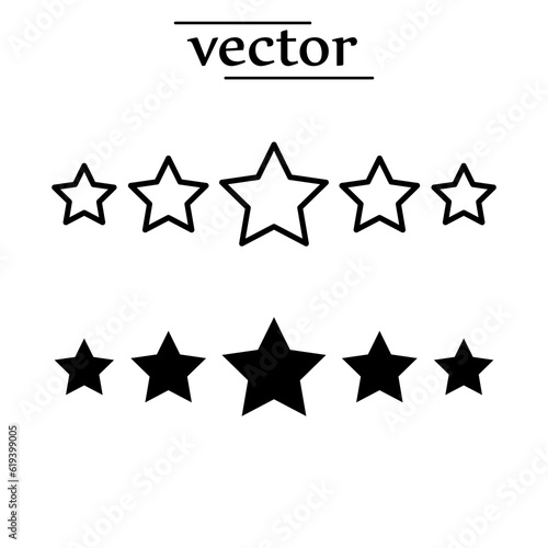Customer rating icon  Five star rating icon  flat illustration on white background..eps