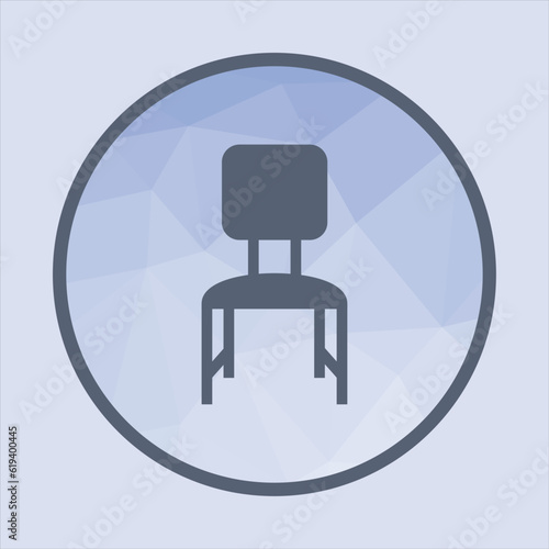 sitting chair furniture icon, vector logo icon