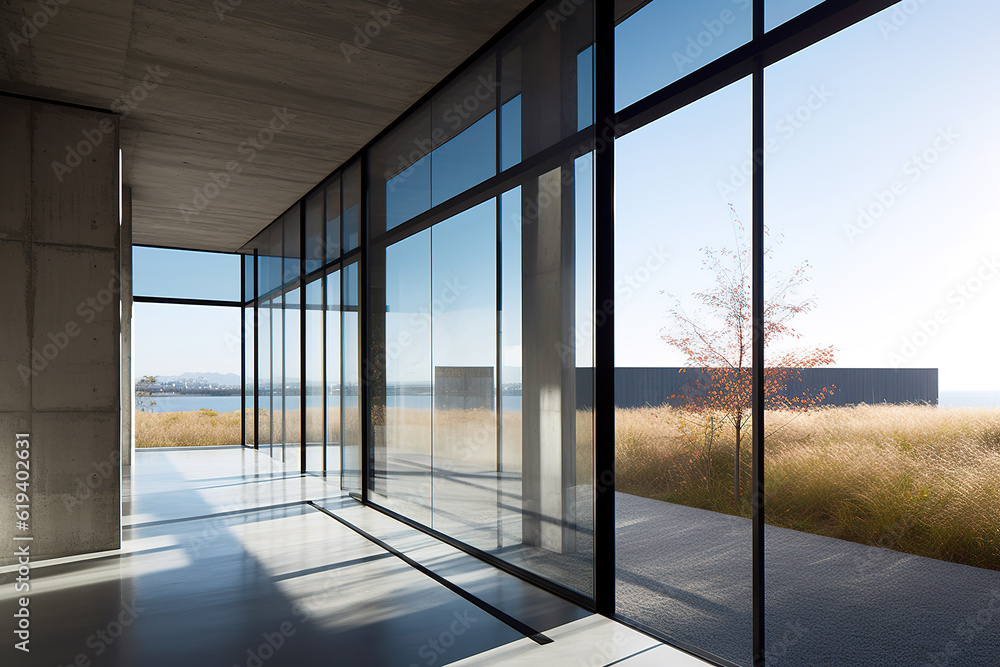 High -end modern architectural street view High -end modern architectural street view