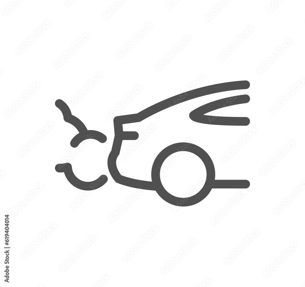 CO2 related icon outline and linear vector. CO2 related icon outline and linear vector.