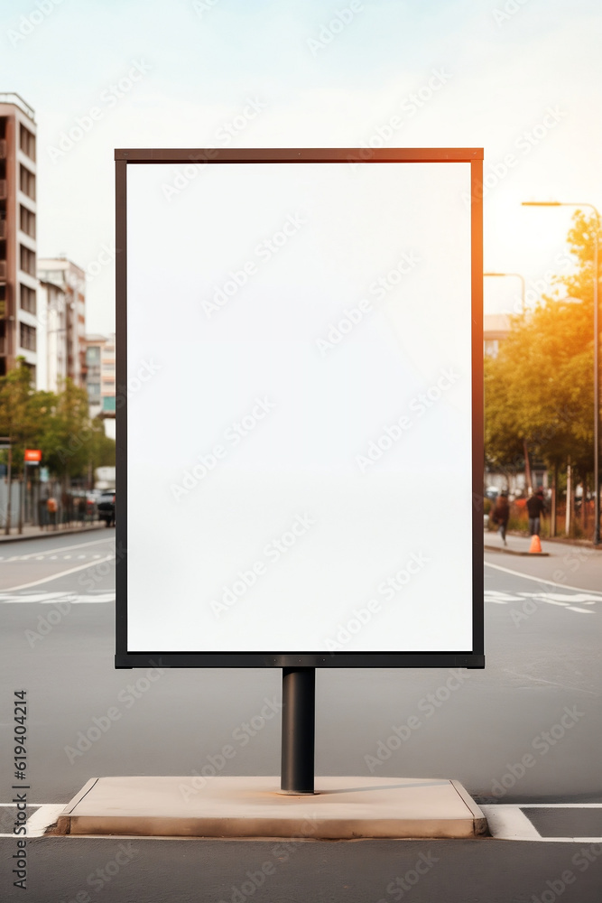 Fototapeta premium Suburban Neighborhood Billboard Mockup