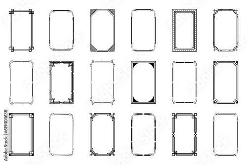 Ornament picture frame collection. Vintage ornament shape frame