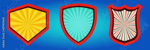 Super hero logo badge collection. Set of super hero logo badge in a flat design