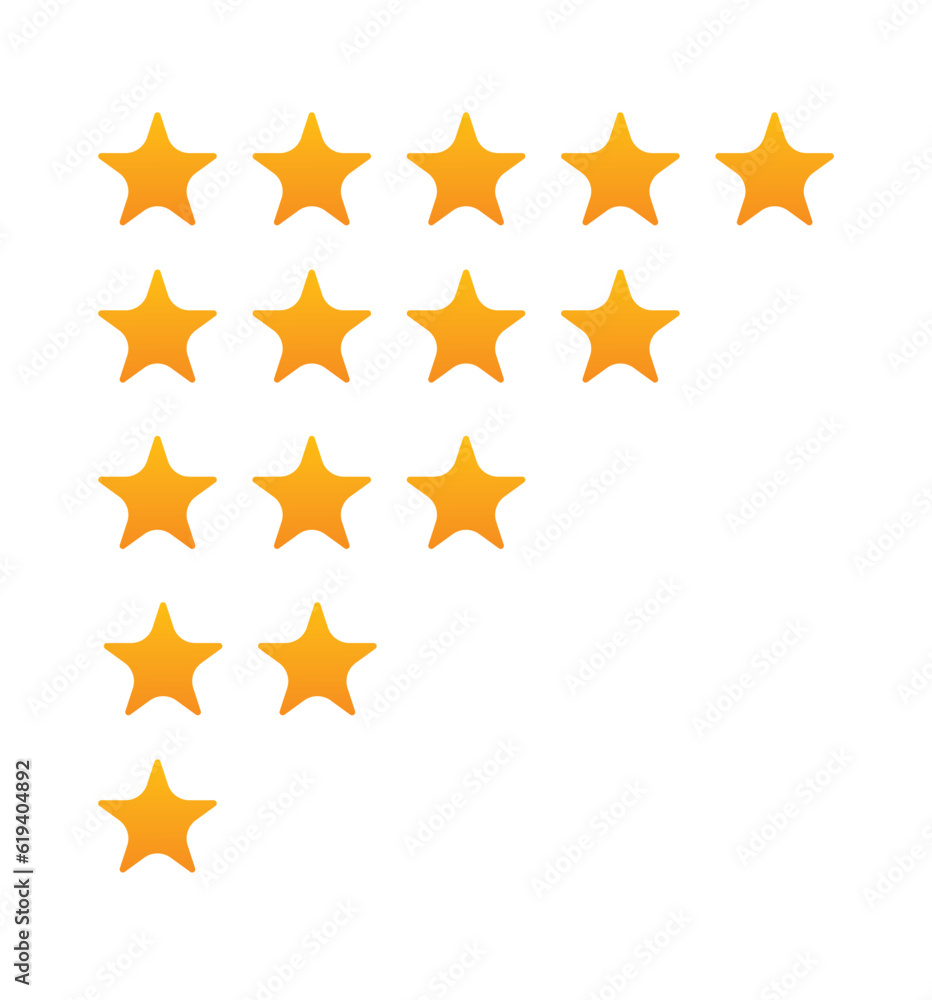 5-star rating, golden stars, vector illustrations 5-star rating, golden stars, vector illustrations