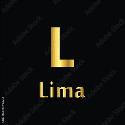 gold NATO phonetic, icon, vector, template, trendy, collection