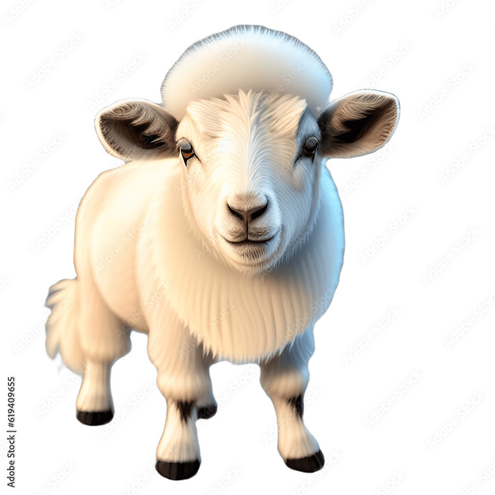 Naklejka premium sheep isolated on white background