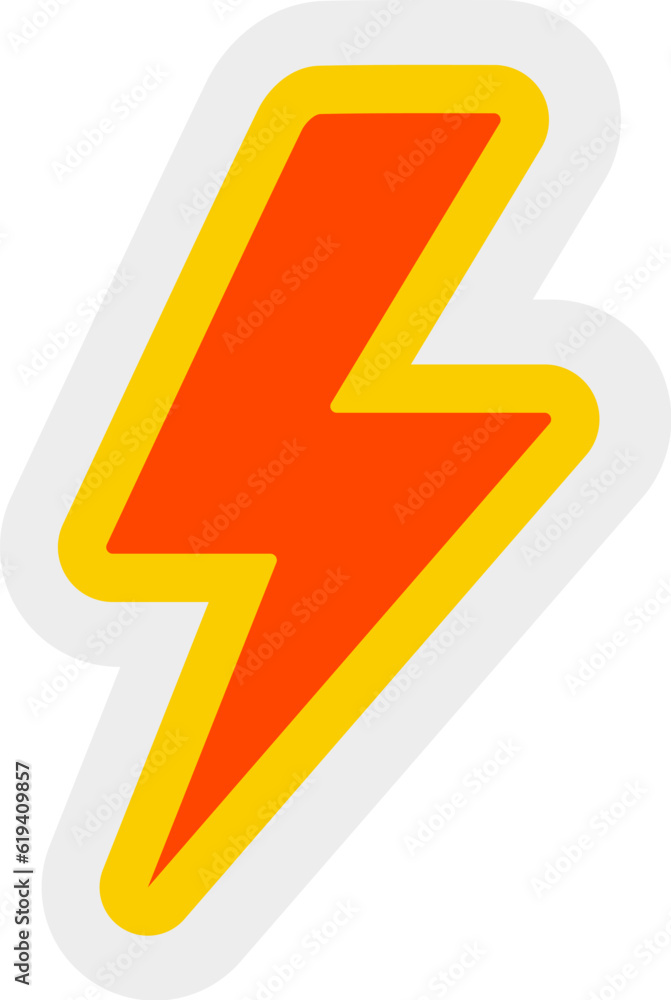 Lightning Retro Sticker Lightning Retro Sticker