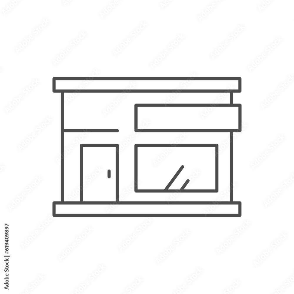 Shop building line outline icon Shop building line outline icon