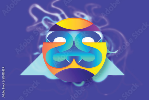 visual expressions embracing the gradient colored overly for a unique harmonic 3d hd character vector design