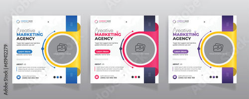 Digital marketing agency business promotion social media post template