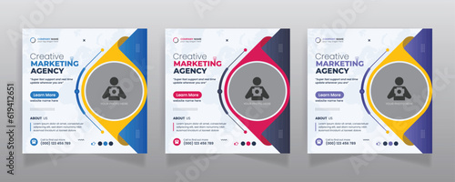 Digital marketing agency business promotion social media post template