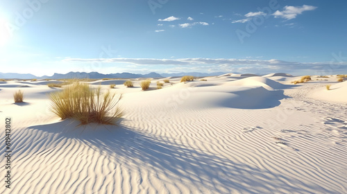 Generative AI : View of the white sand hills