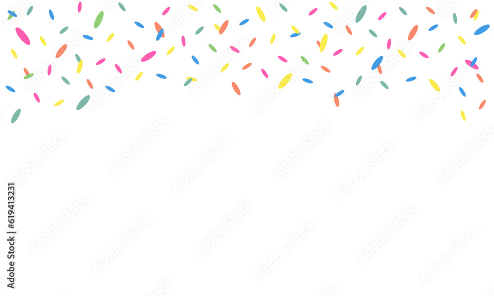 Colorful many small circle paper falling isolated on white background. Confetti for birthday, party, festival fair, celebration, and congratulation. Vector illustration flat design. Colorful many small circle paper falling isolated on white background. Confetti for birthday, party, festival fair, celebration, and congratulation. Vector illustration flat design.