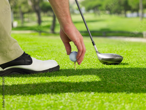 golf ball on tee