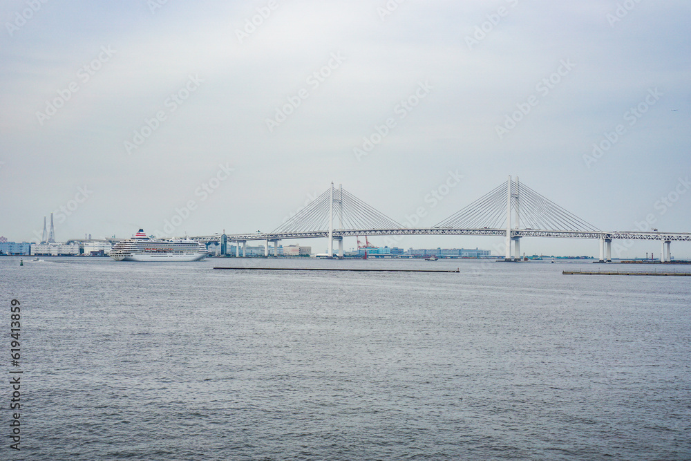 神奈川県横浜市の港の風景