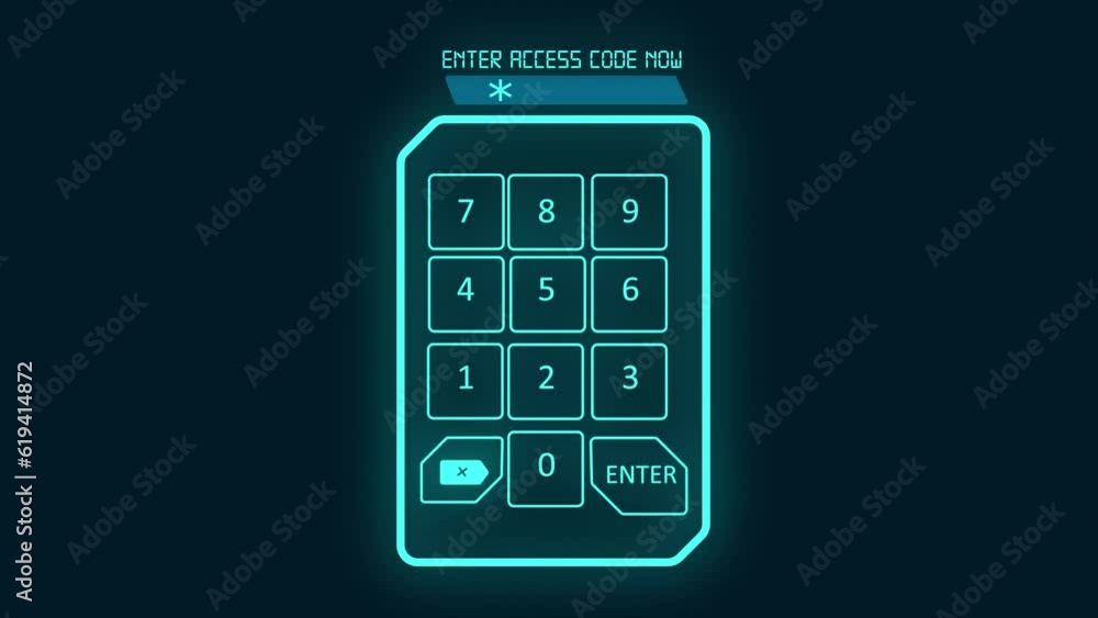 Security Key Codee Security code access scanning cyber security technology motion graphic ...