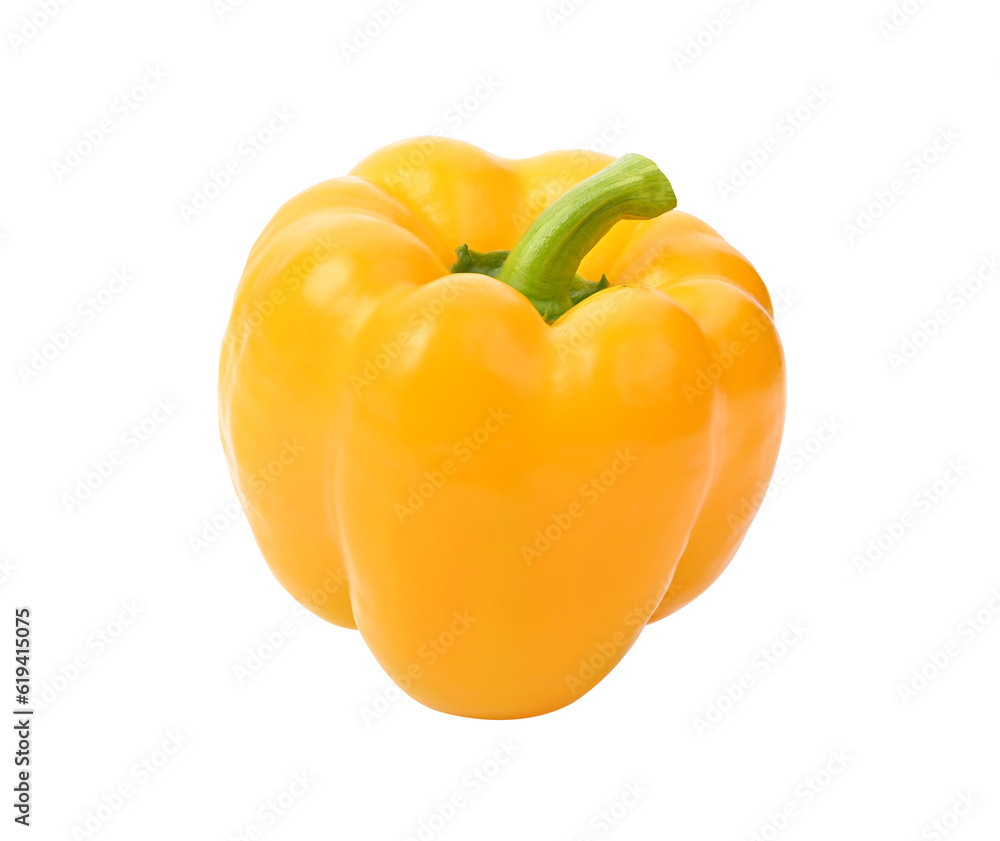 Sweet yellow pepper, Yellow bell pepper on white background Sweet yellow pepper, Yellow bell pepper on white background