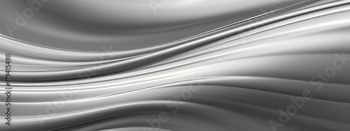 Abstract silver metallic metal waves texture background banner - Luxury scratched tile pattern wall wallpaper backdrop with gradient line shapes 3d (Generative Ai)