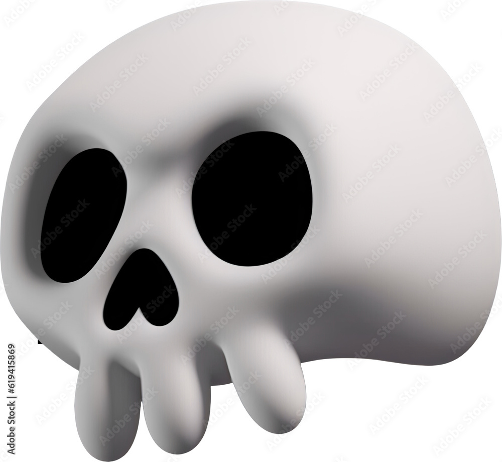 3D Rendering Halloween Illustration - Cute Skull 3D Rendering Halloween Illustration - Cute Skull